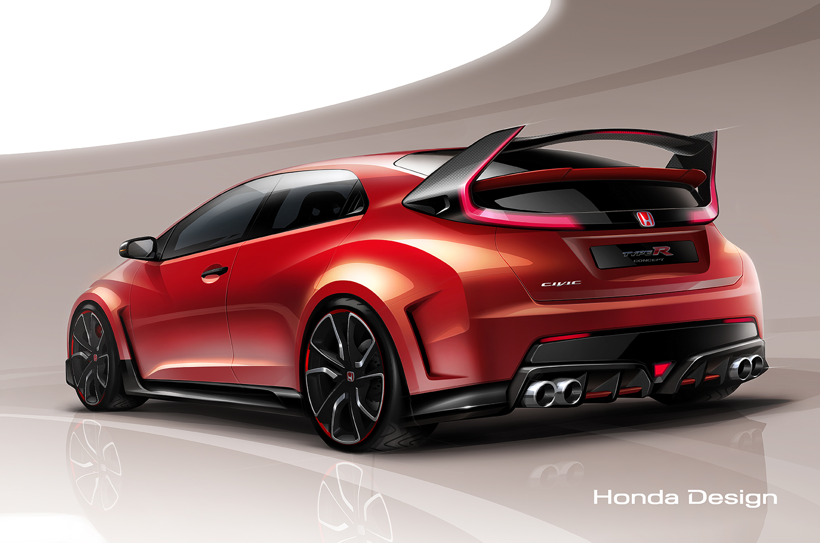 Honda Civic Type R Teased Ahead Of Geneva Motor Show Autocar India