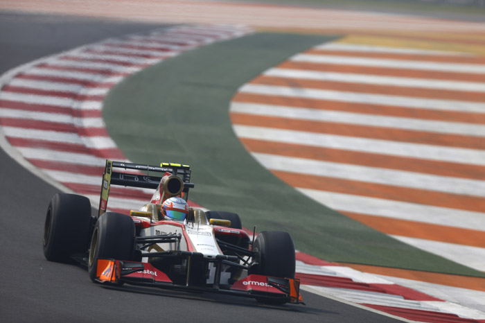 Hydraulic leak impedes Karthikeyan at home GP