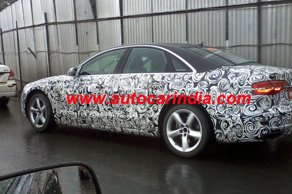 Audi A8 facelift spied in India