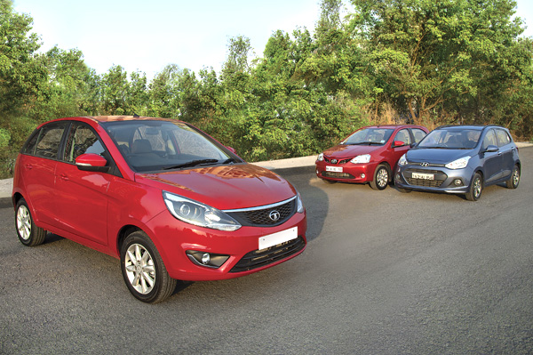 Tata Bolt vs Toyota Etios Liva vs Hyundai Grand i10 comparison