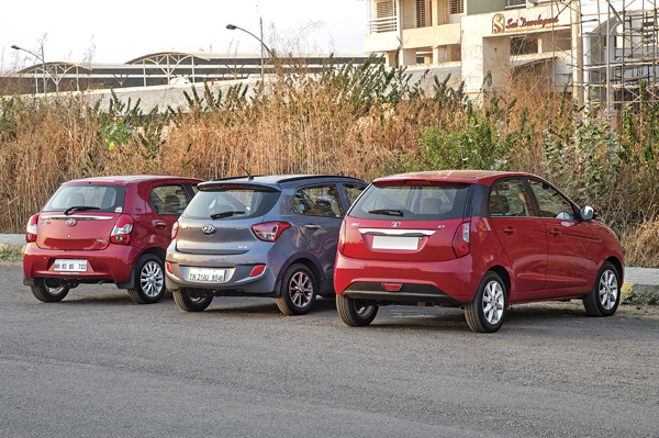 Tata Bolt vs Toyota Etios Liva vs Hyundai Grand i10 comparison - Image 2