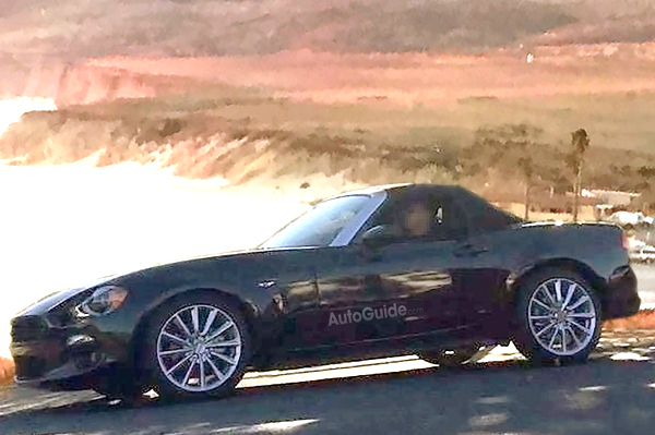 Fiat 124 Spider seen undisguised