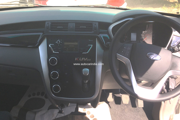 Interior photos of Mahindra KUV100 leaked