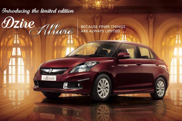 Maruti Dzire Allure Special Edition Launched | Autocar India | Autocar ...