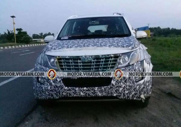 2018 Mahindra XUV500 facelift spied