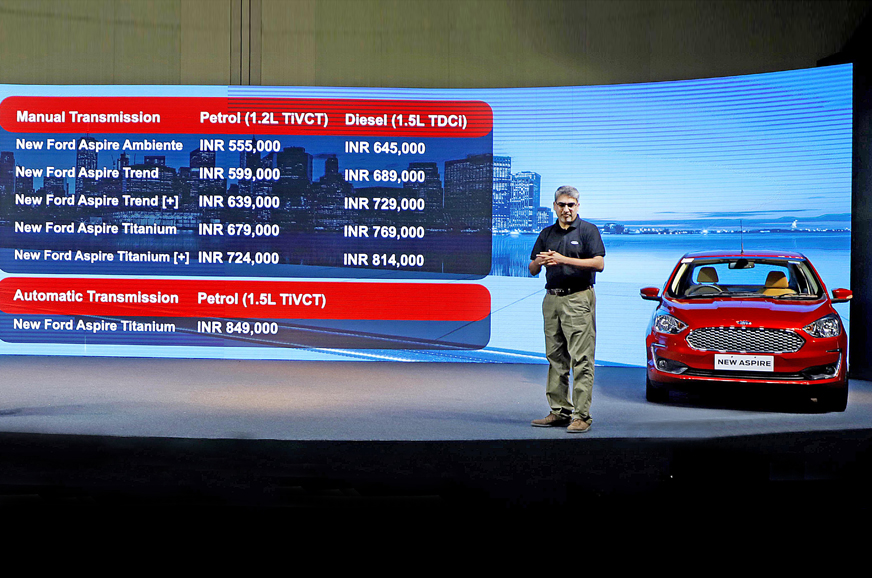 2018 Ford Aspire undercuts rivals on price | Autocar India