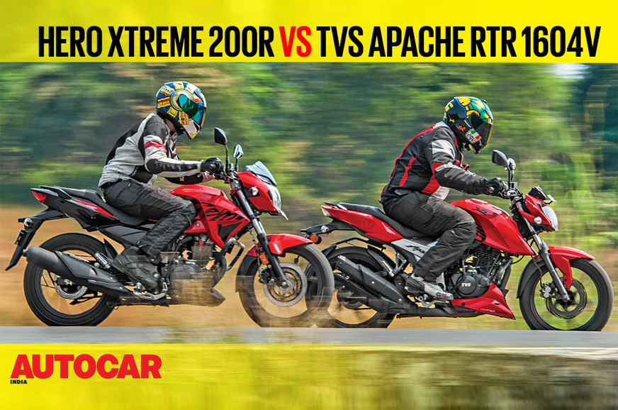 Hero Xtreme 0r Vs Tvs Apache Rtr 160 4v Comparison Video Autocar India