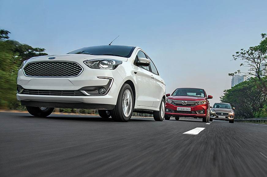 Aspire Vs Amaze Vs Dzire: Ford's Updated Compact Sedan Takes On Rivals ...