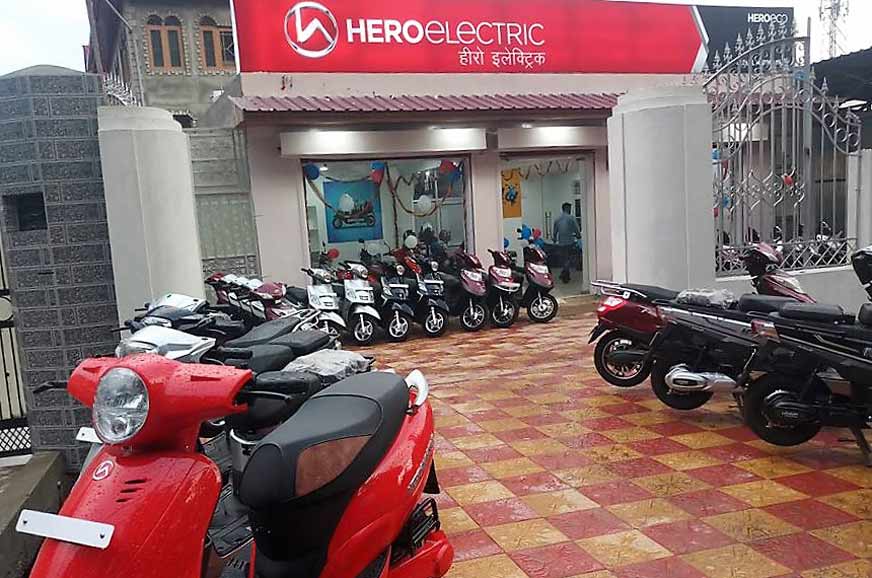 Hero electric store bikes showroom