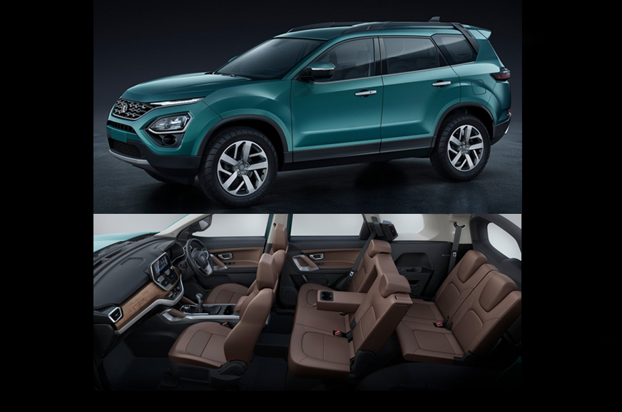Tata Harrier With Customized Blue And White Dual Tone Interiors