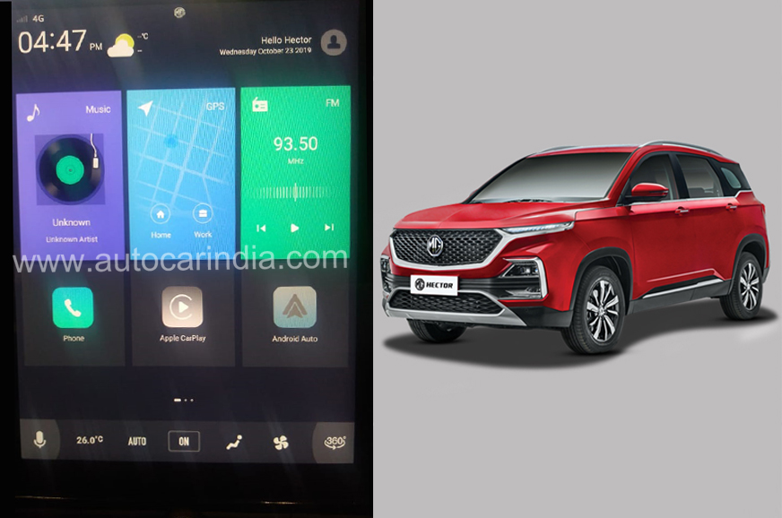 MG Hector infotainment system gets Apple CarPlay compatibility