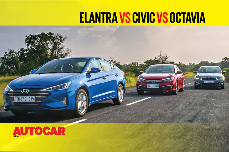 Hyundai Elantra facelift vs Honda Civic vs Skoda Octavia
