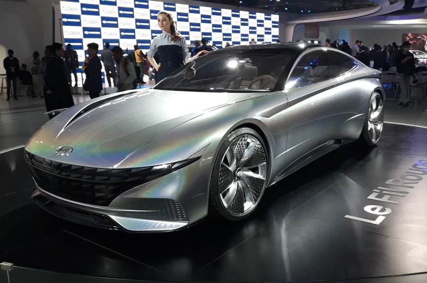 Hyundai Le Fil Rouge (HDC-1) concept displayed at 2020 Auto Expo ...