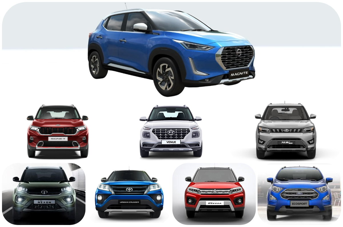 Magnite Vs Venue Vs Nexon Vs Sonet Vs Brezza Vs Urban Cruiser Vs Ecosport Vs Xuv300 Features Compared Autonoid