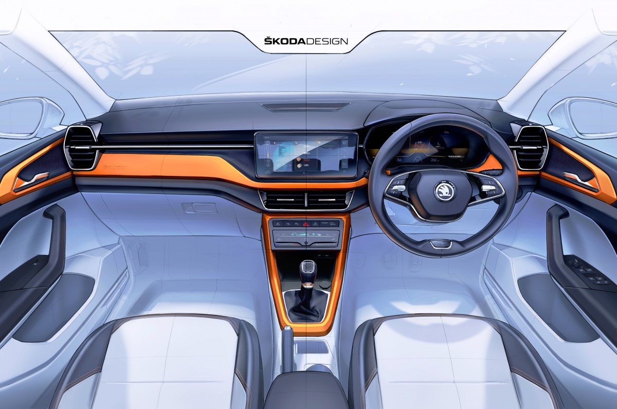 Skoda Kushaq interior sketch revealed - Image 2