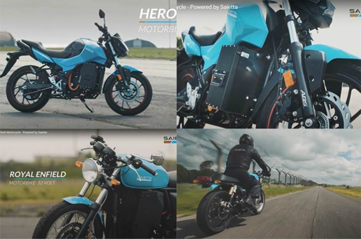 Uk Based Saietta Group Transforms A Royal Enfield And Hero To An Ev Autocar India