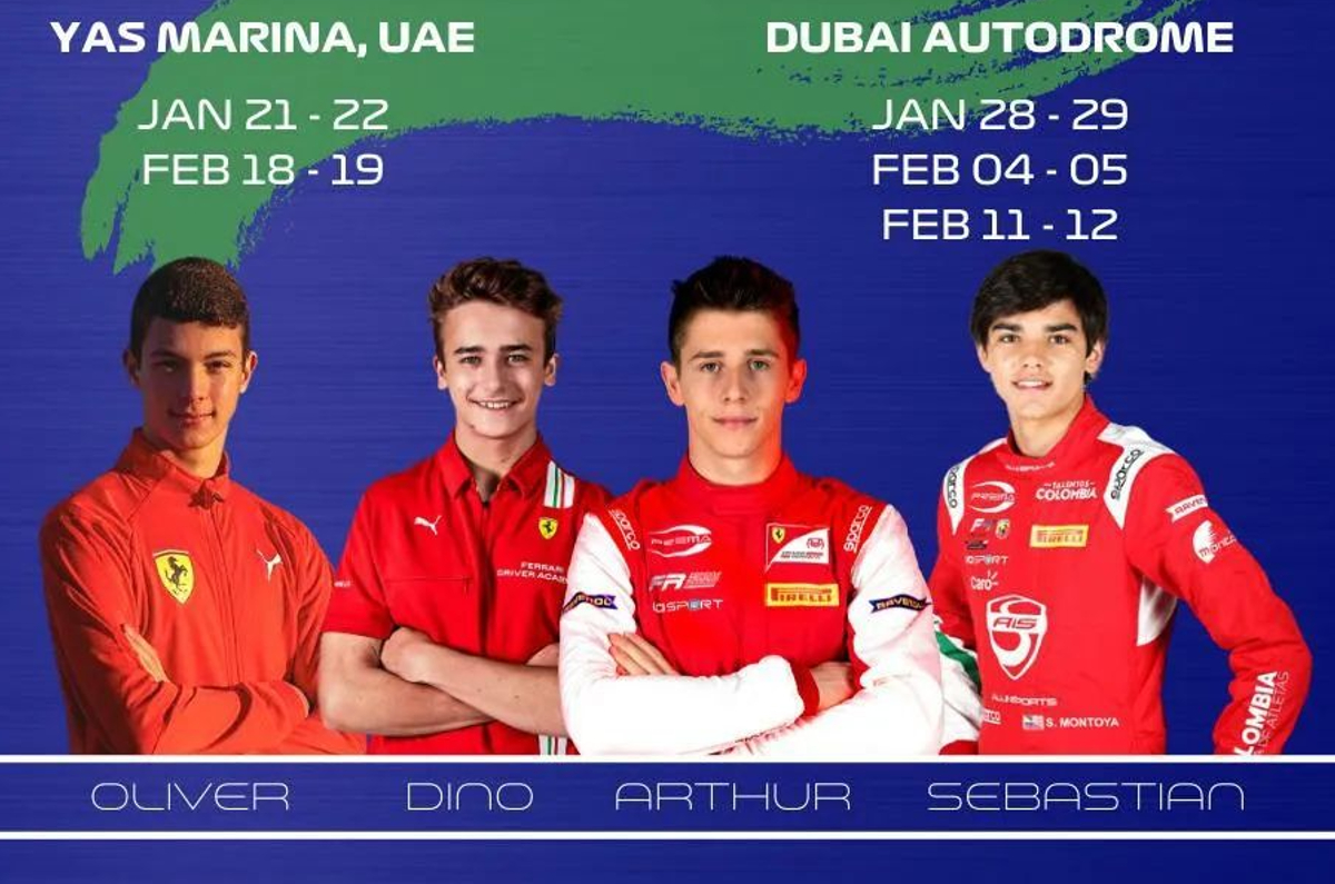 Mumbai Falcons 2022 Formula Regional Asia drivers