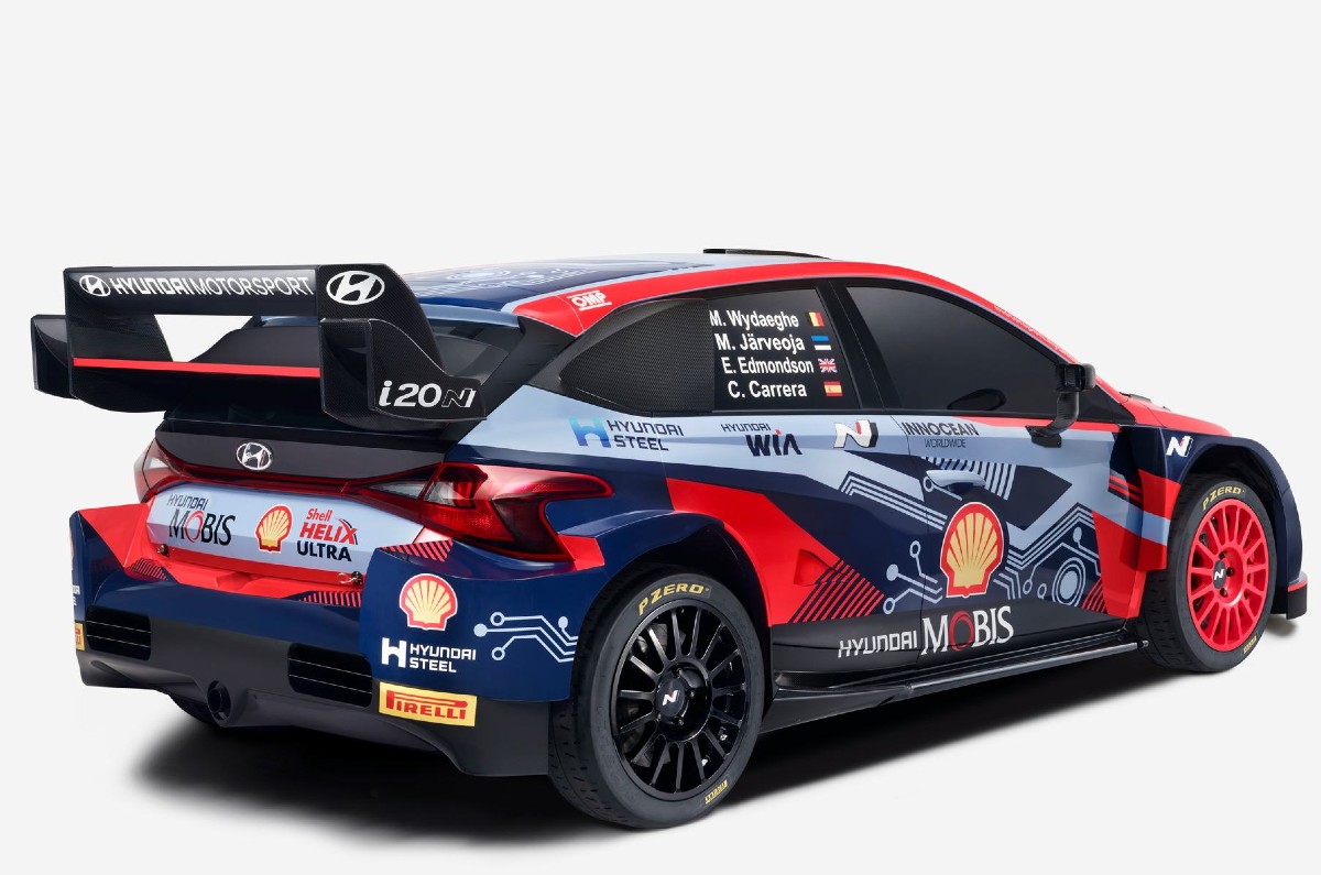 Hyundai i20 N Rally1 WRC car rear