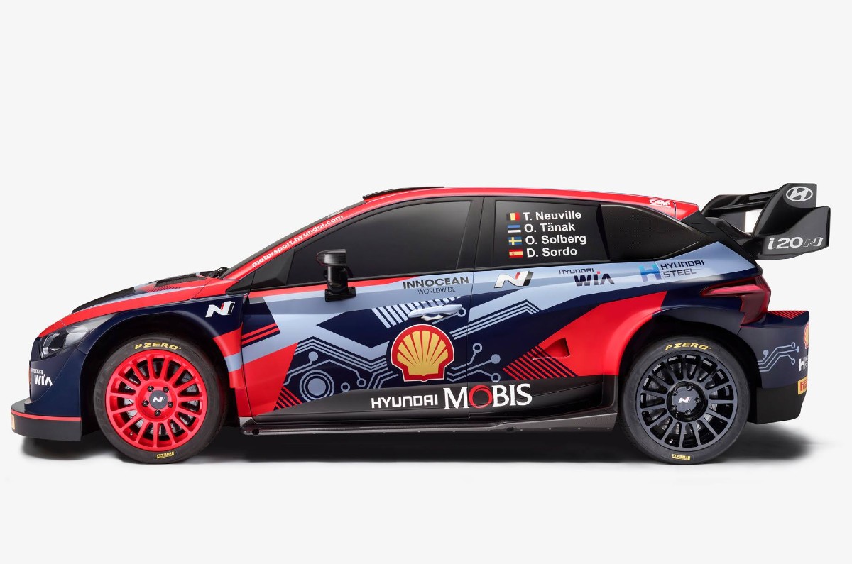 Hyundai i20 N Rally1 WRC car side