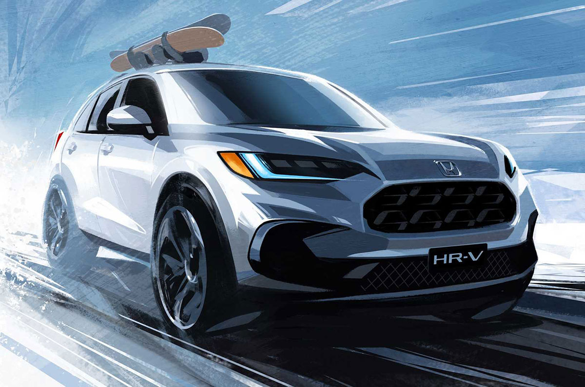 Honda HR-V teaser front.
