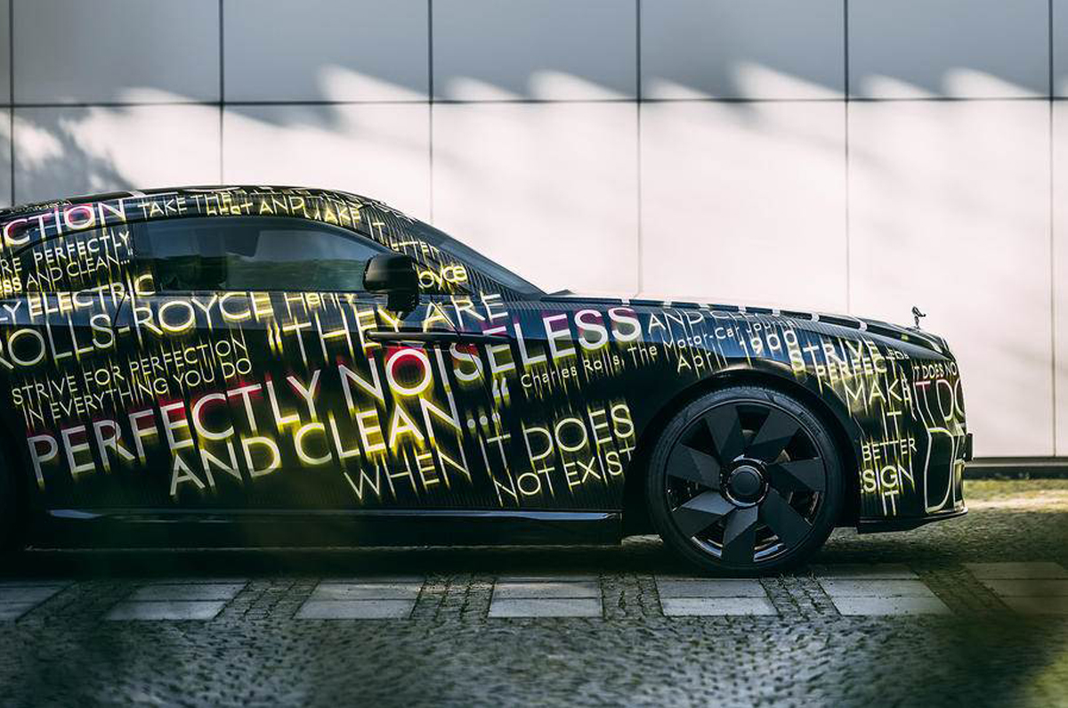 Rolls-Royce Spectre Coupe EV prototype used for representation. 