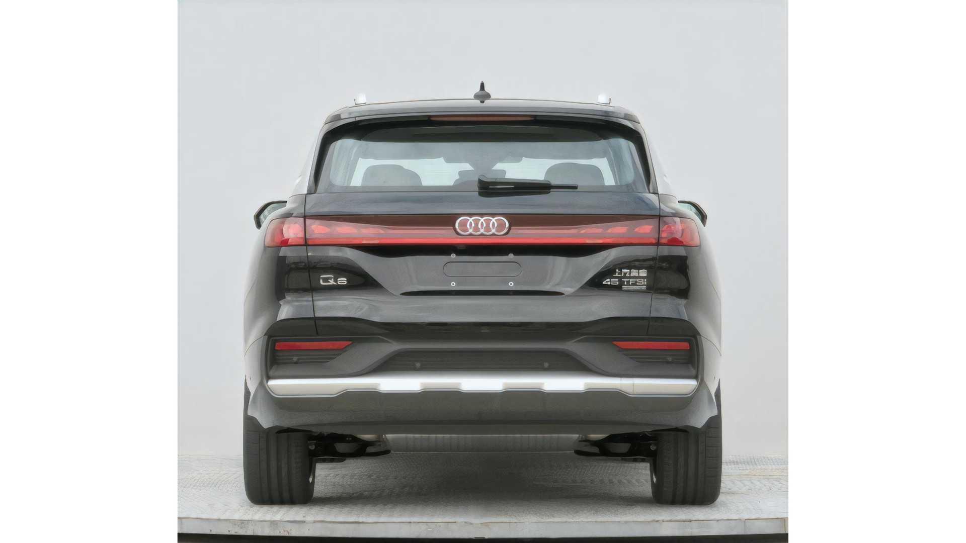 Audi Q6 rear quarter spied 