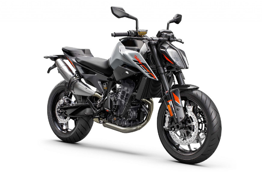 The KTM 790 Duke in grey.