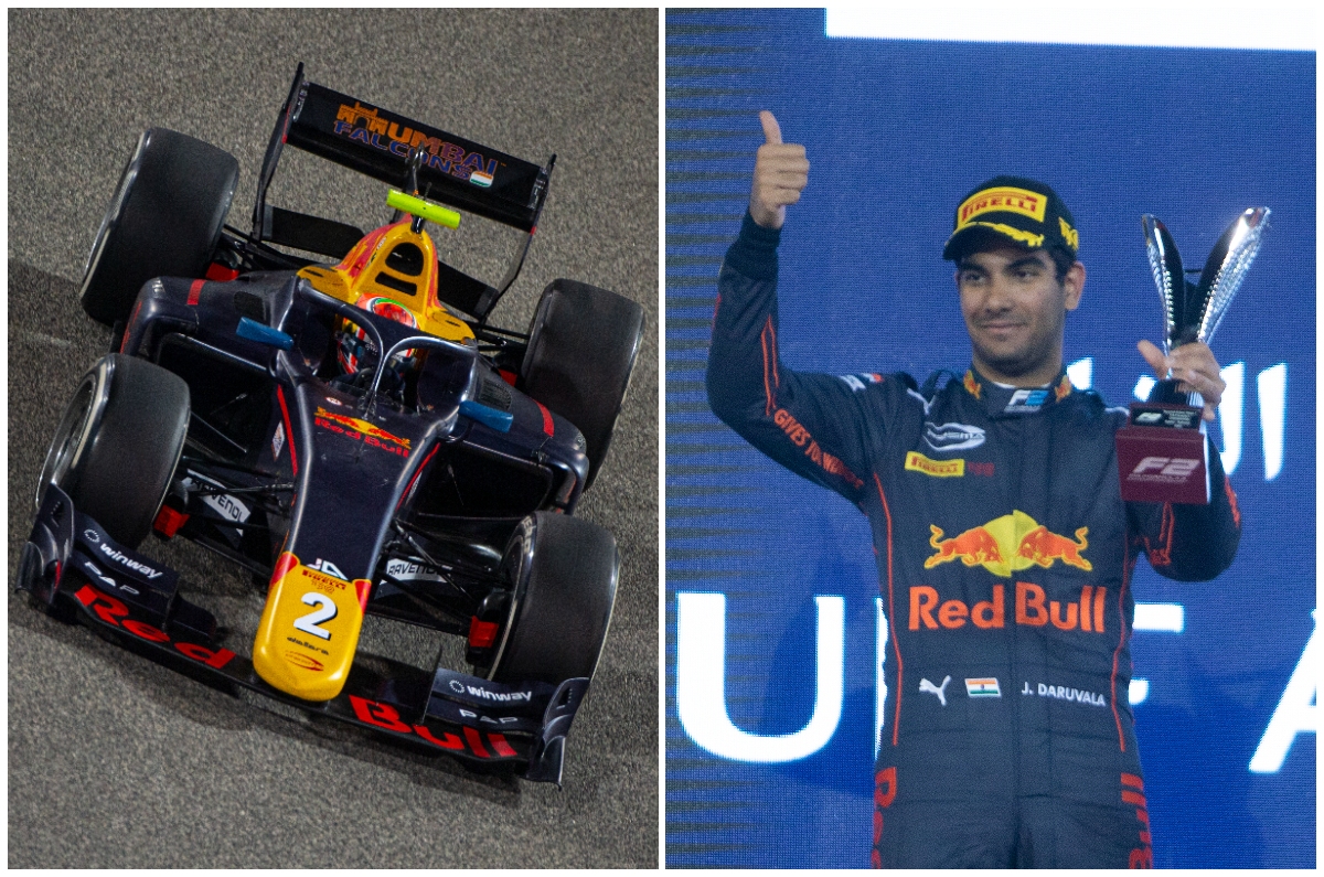 Jehan Daruvala in 2022 F2 Bahrain GP sprint race
