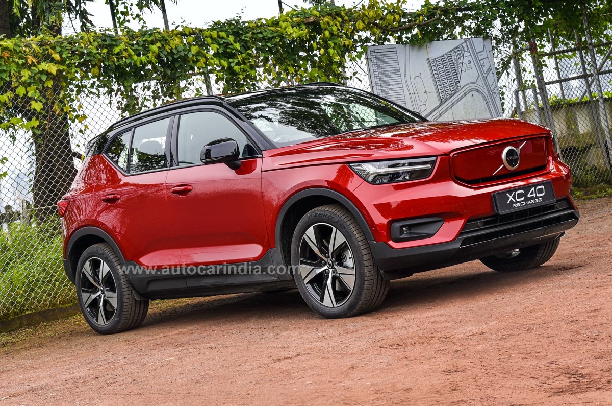 Volvo XC40 Recharge EV electric vehicle SUV India exterior front