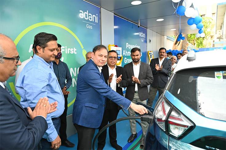 Pranav Adani, MD of Agro and Oil & Gas, Adani Group inaugurating Adani Total Gas