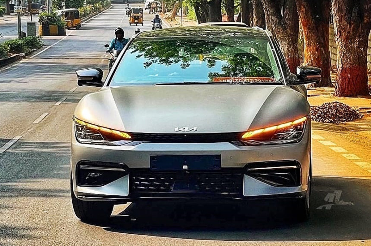 Kia EV6 front spied in India 