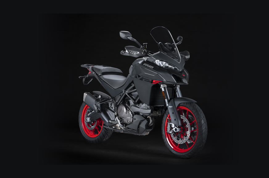 The Ducati Multistrada V2 seen in black.