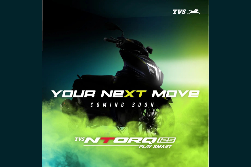 The teaser image of the upcoming TVS Ntorq 125 variant.