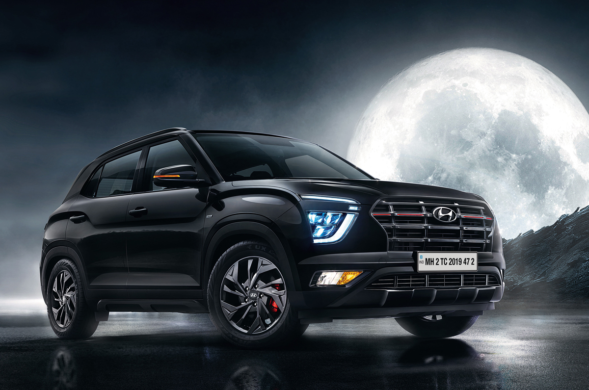 Hyundai Creta Knight Edition front quarter