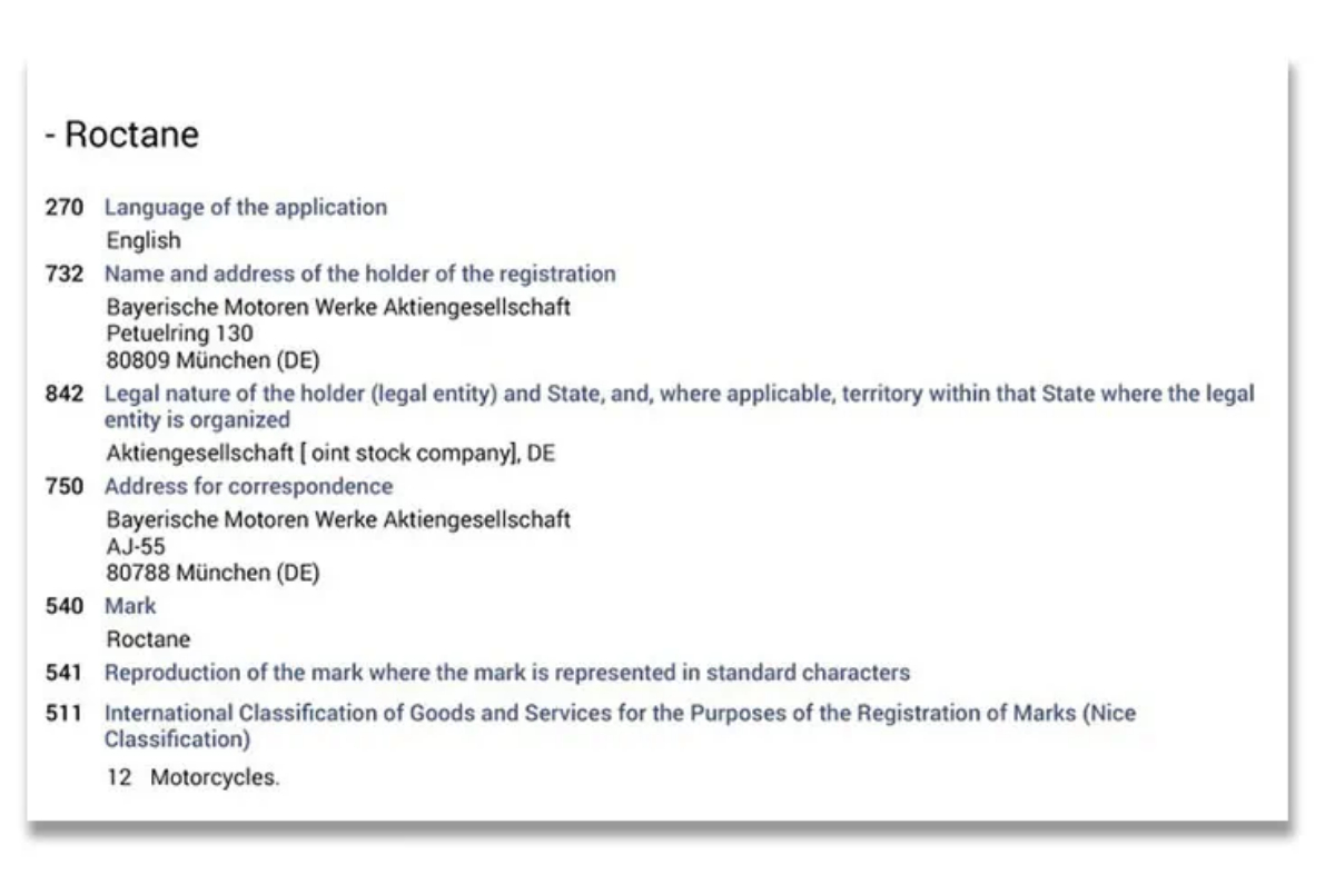 BMW name trademark image