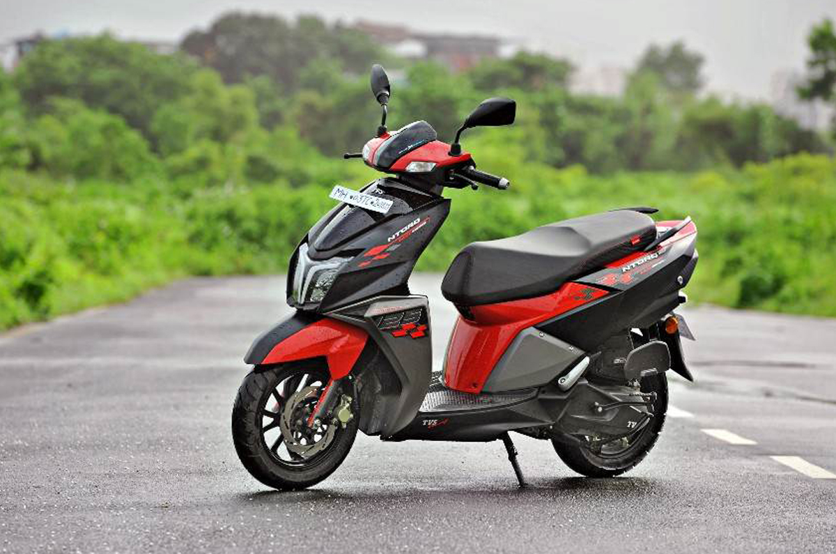 TVS Ntorq 125 front quarter