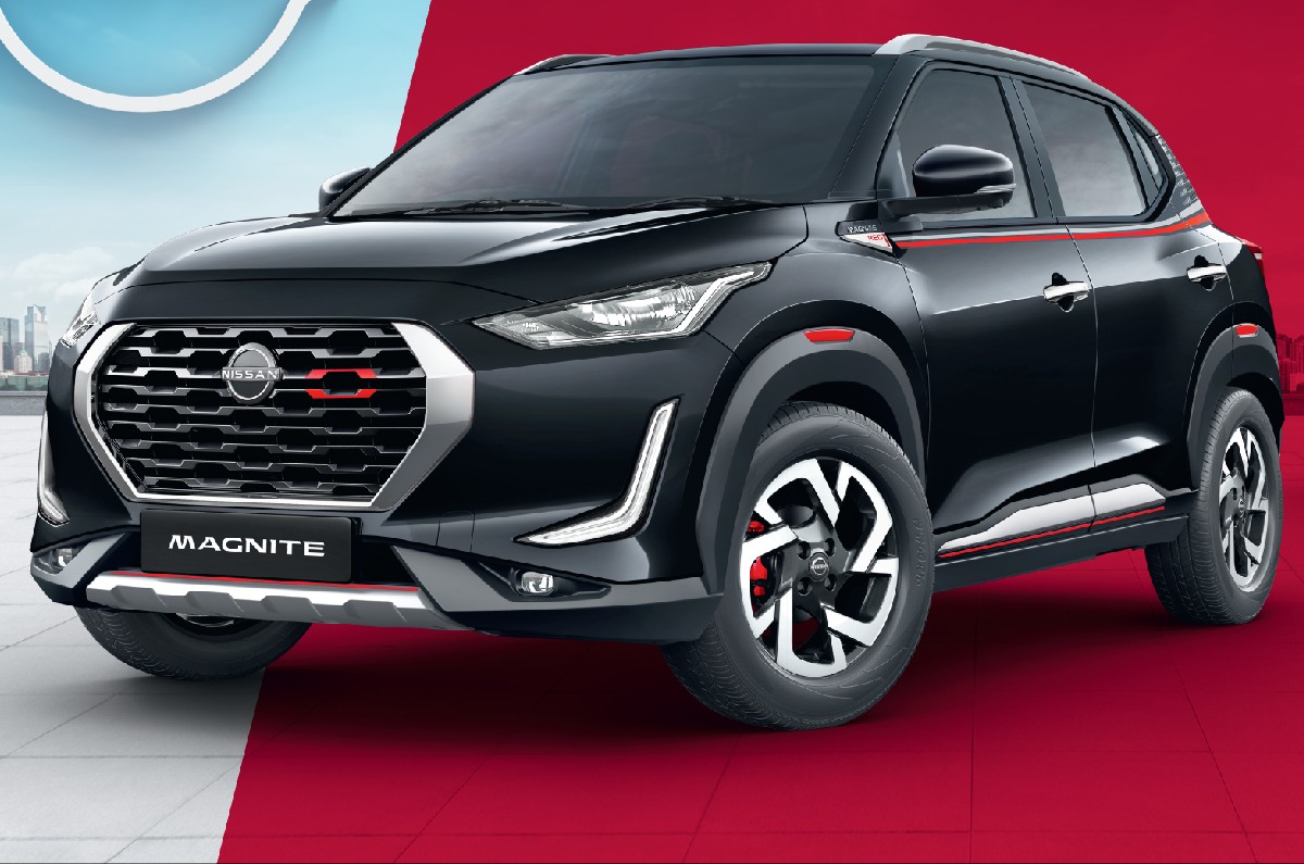 Nissan Magnite red edition front quarter