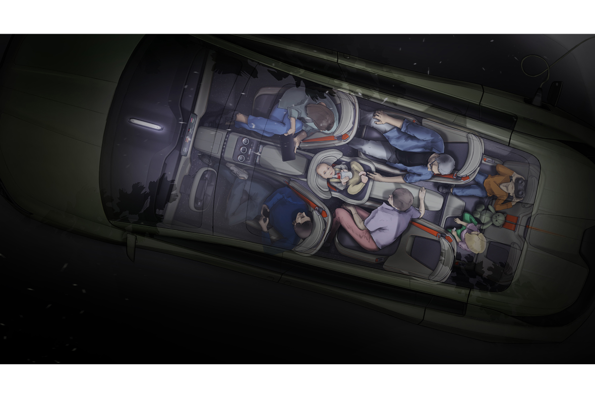 Skoda Vision 7S interior sketch 