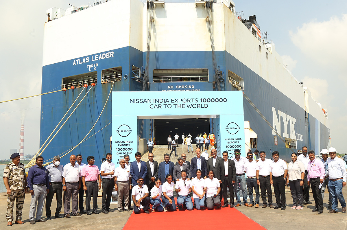 Nissan one million export milestone.