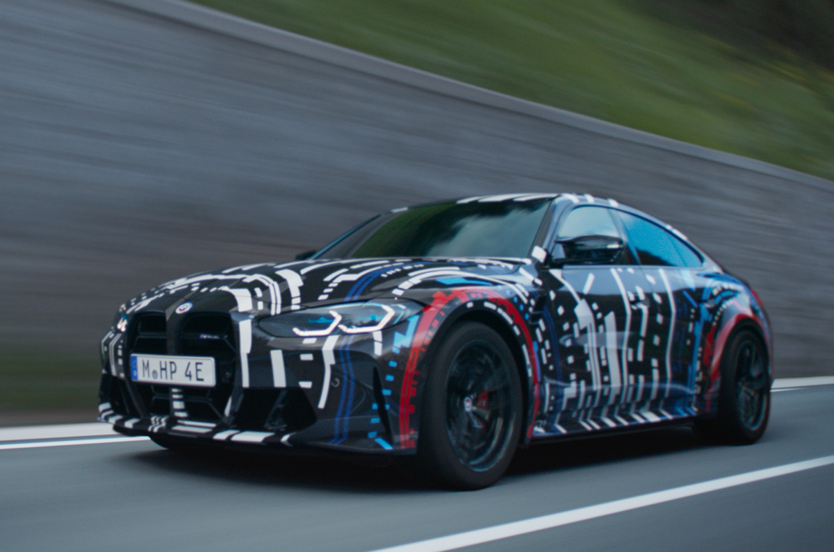 BMW M EV prototype front track shot