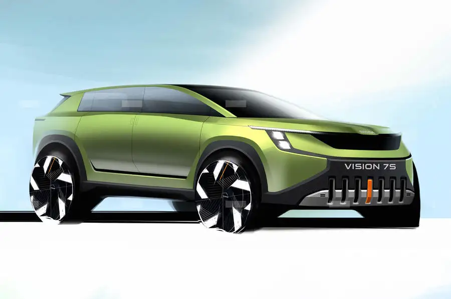 Skoda Vision 7S front quarter