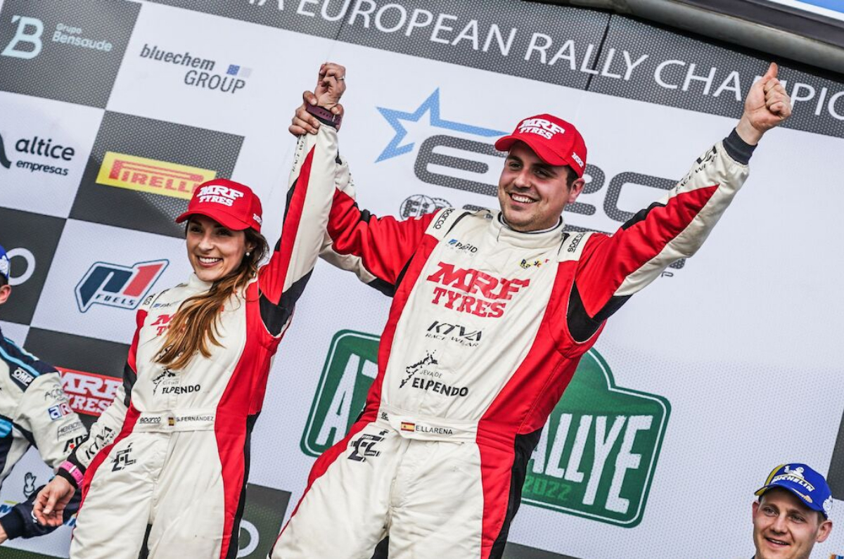 Team MRF Tyres' Efren Llarena and Sara Fernandez