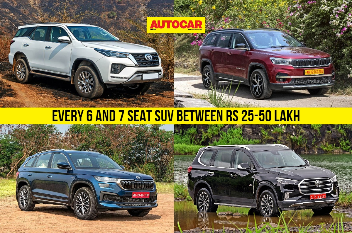 Toyota Fortuner Jeep Meridian Three Row Suvs In India Between Rs 25 Lakh 50 Autocar