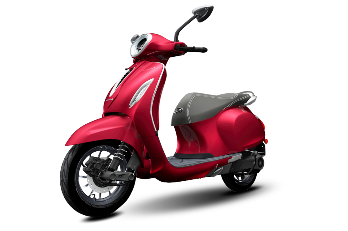 Bajaj Chetak EV scooter front image.