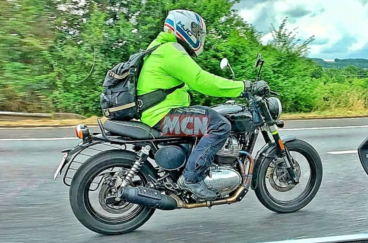 Royal Enfield 650cc scrambler spy image.