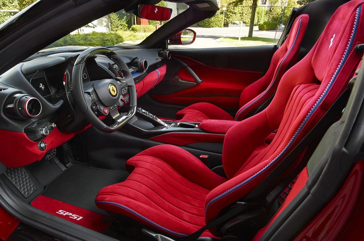 2022 Ferrari SP51 interior.