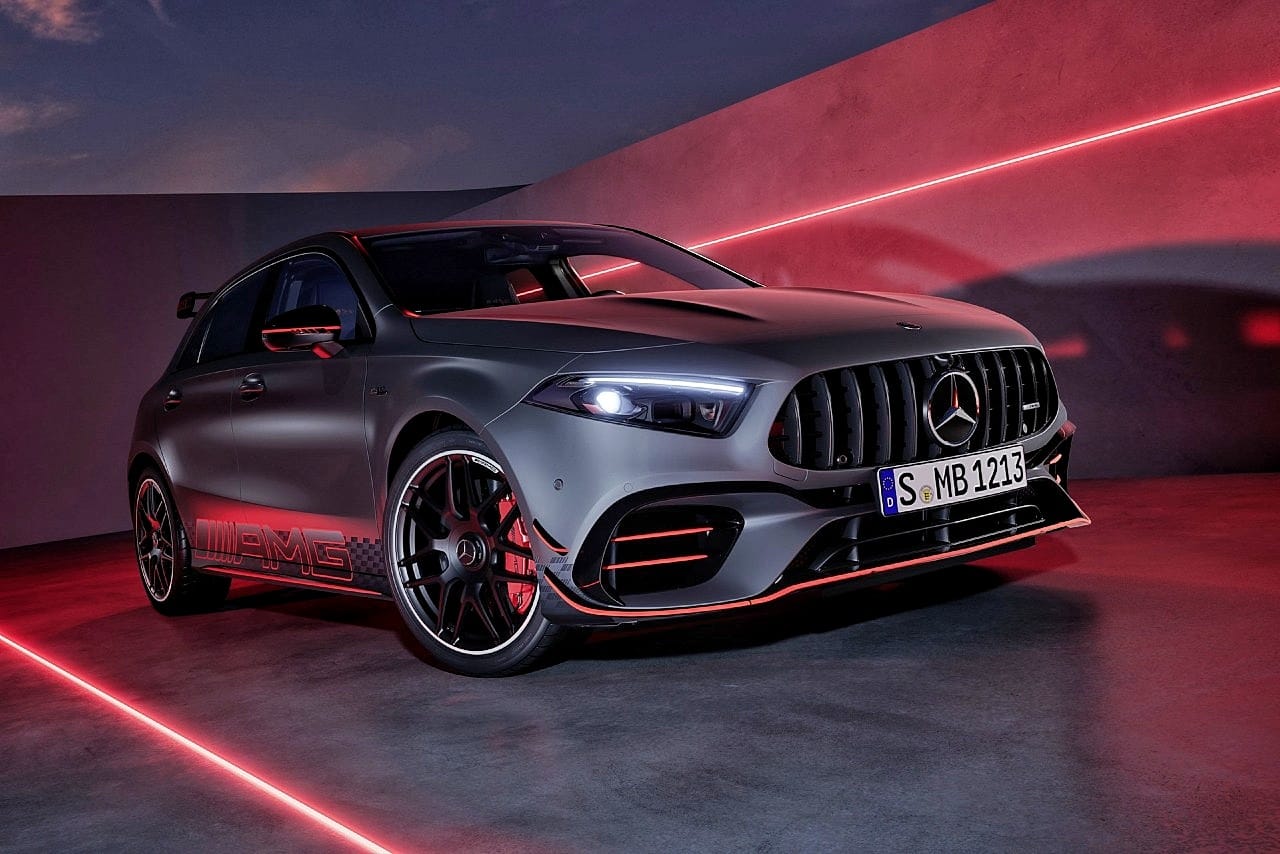 Mercedes-AMG A45 S facelift front quarter 