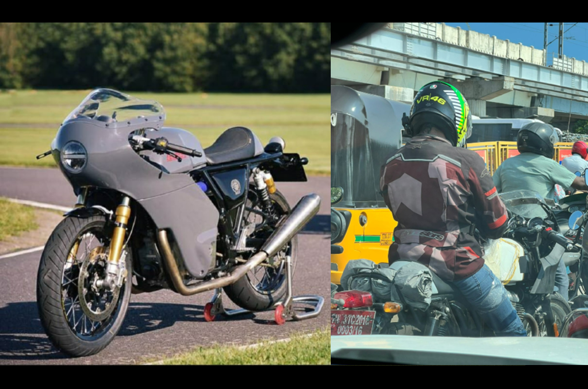 Royal Enfield Continental GT 650 spied with fairing.