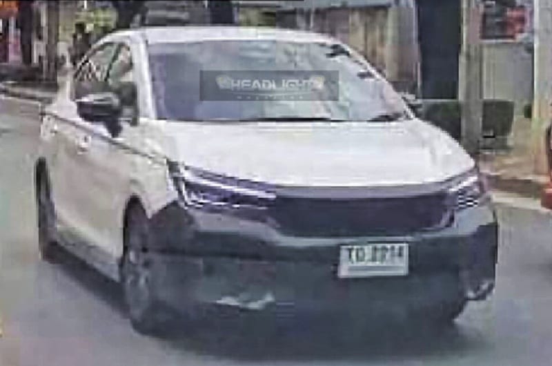 Honda City facelift spied 