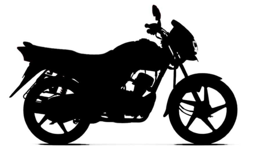 honda motorcycle clipart black and white